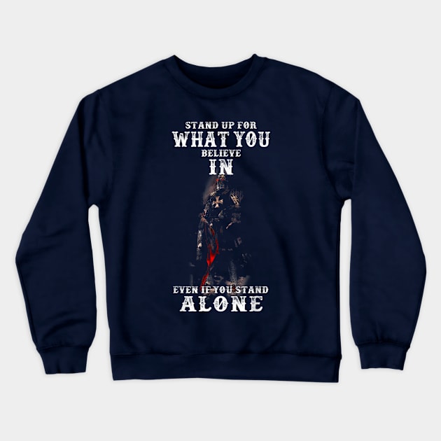 Powerful Inspirational Knights Templar Crewneck Sweatshirt by designathome